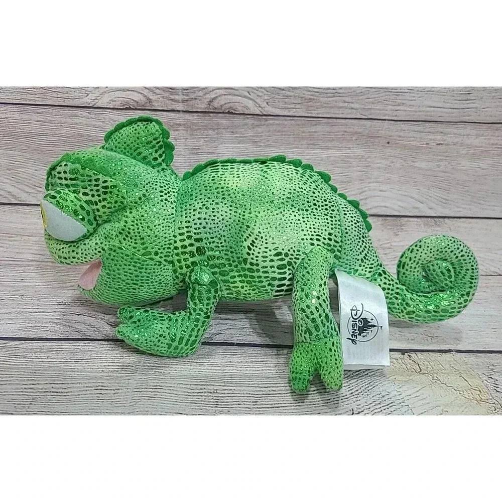 Disney Tangled Plush Pascal Chameleon Lizard Stuffed Animal Toy Green 11